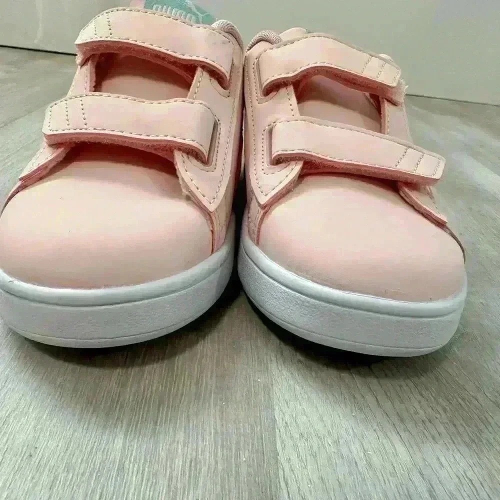 Puma Kids Pink Soft foam Hook and Loop Sneakers Shoes Toddler Size 2C - Picture 4 of 9